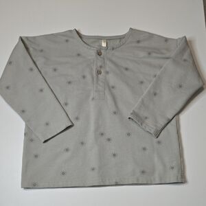 Rylee + Cru Light Gray Sun Pattern Long Sleeve Sweatshirt